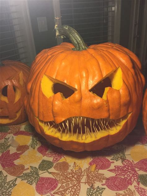 Easy Pumpkin Carving Idea With Toothpicks Creative Halloween Ideas