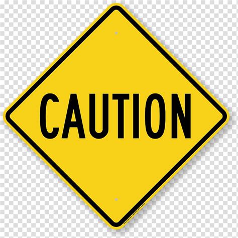 Yellow And Black Caution Signage Warning Sign Traffic Sign Safety