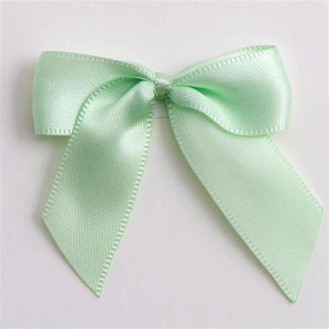 Light Green Satin Bows 12 Pack By Favour Lane