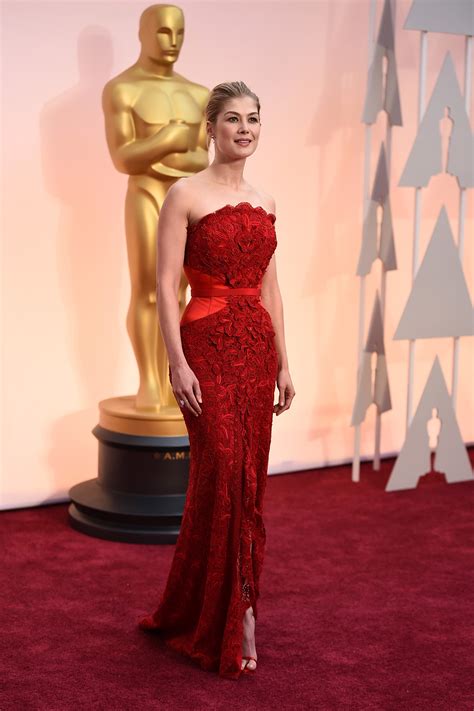 Rosamund Pikes Oscars 2015 Red Carpet Dress Hollywood Reporter