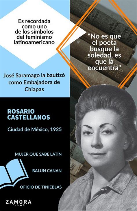 Infografía Rosario Castellanos En Castellano Rosario Castellanos