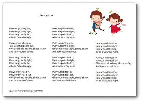 Looby Loo Song Lyrics In French And In English Free Printables