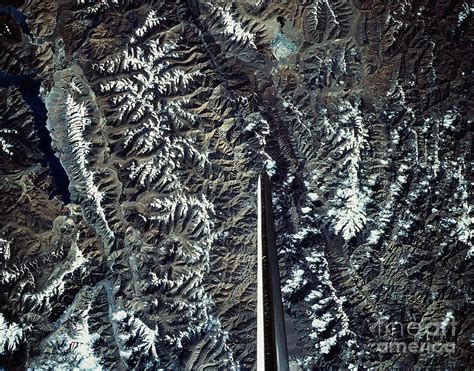 Satellite Image Of A Mountain Range Photograph By Stocktrek Images