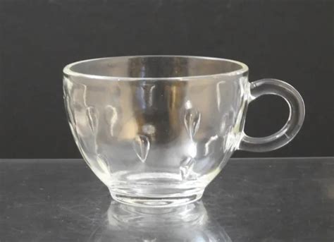 Vintage Hazel Atlas Discontinue Clear Glass Informal Teardrop Snack Cup