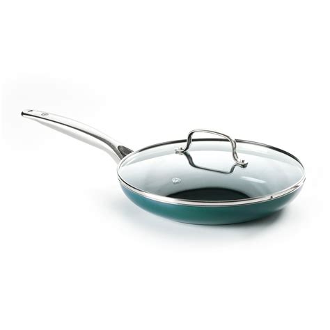 Blue Diamond Ceramic Nonstick 10 Inch Covered Frying Pan Green