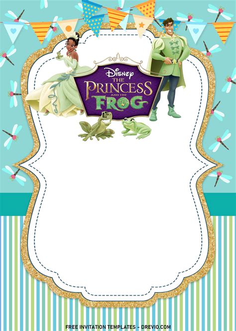 11 Princess Tiana And The Frog Birthday Invitation Templates