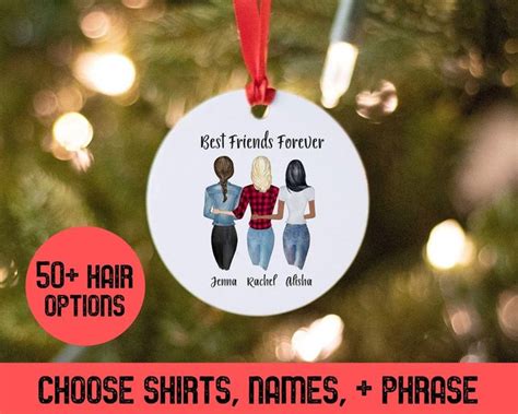 Three Friends Ornament Personalized Best Friends Christmas Etsy