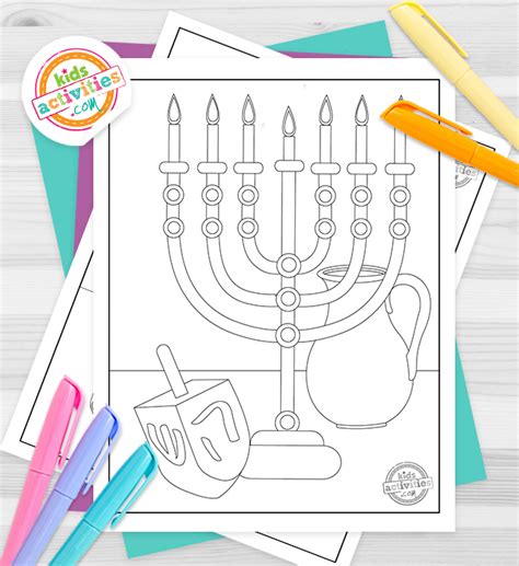 Free Printable Hanukkah Coloring Pages Kids Activities Blog