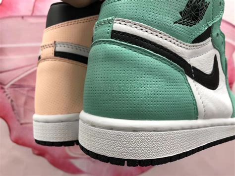 First Look Air Jordan 1 Retro High OG WMNS Perforated Light Green Nude