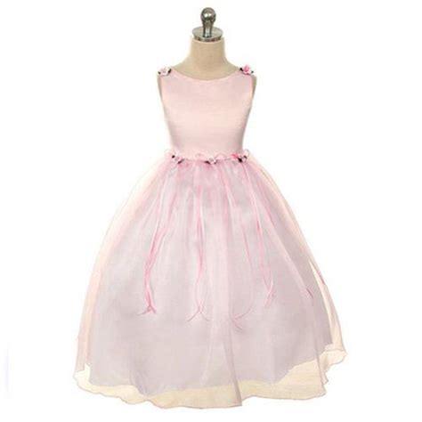 Kids Dream Girls 10 Pink Rosebud Organza Flower Girls Dress Kids Dream