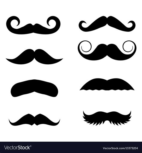 Big Set Of Hipster Mustache Royalty Free Vector Image