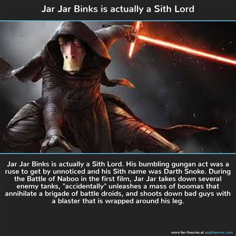 Jar Jar Binks Is Actually A Sith Lord Sith Lord Sith Darth Jar Jar