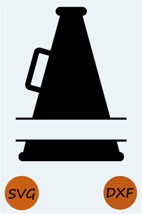 Download Cheer Megaphone SVG EPS. Vector Clipart Digital Silhouette ...