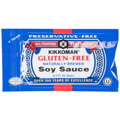 Kikkoman 6 Ml Gluten Free Soy Sauce 200case