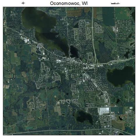 Aerial Photography Map Of Oconomowoc Wi Wisconsin