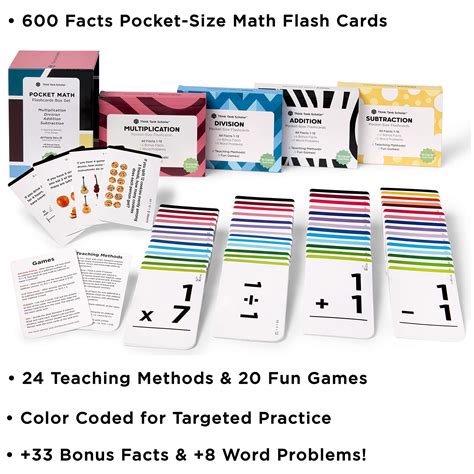 Buy Think Tank Scholar 600 Facts Math Flash Cards All Facts Box Set