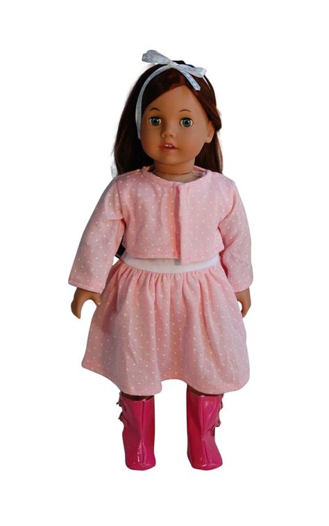 white polka dot pink dress flower girl dresses doll clothes pink dress