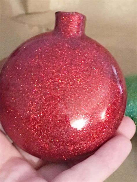 How To Make Glitter Ornaments With Polycrylic Christmas Glitter
