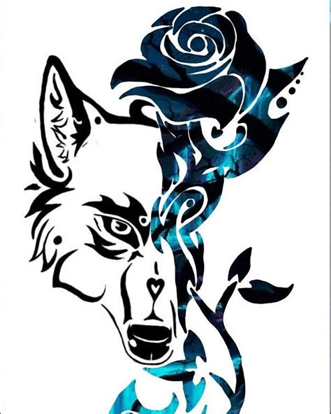 Blue Rose The Wolf Has Returned In Tattoo Form Wolf Tattoos Tribal