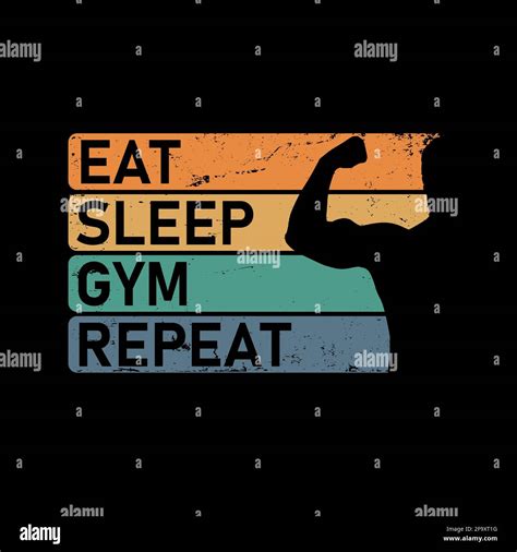 train eat sleep repeat motivational quote template for gym t shirt cover banner or your art