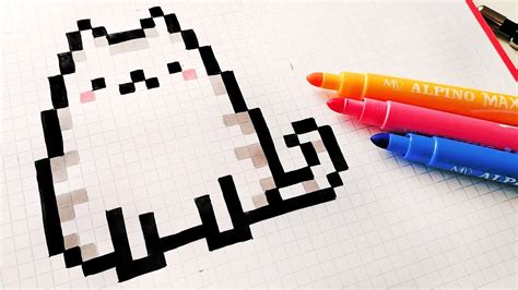 De préférence blanche et rose, ne pas hésiter à en rajouter des tonnes avec toutes les couleurs de l'arc en ciel. Handmade Pixel Art - How To Draw a Kawaii Cat #pixelart ...