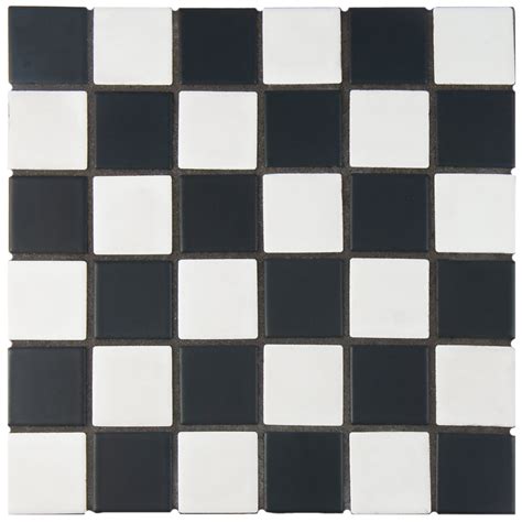 Elitetile Arthur 2 X 2 Porcelain Mosaic Tile In Blackwhite Wayfair