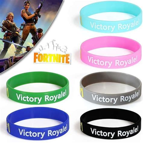 Gaming Pinwire Fortnite Battle Victory Royal Silicone Bracelet