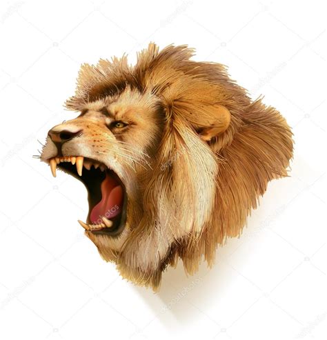 Roaring Lion Head Side View