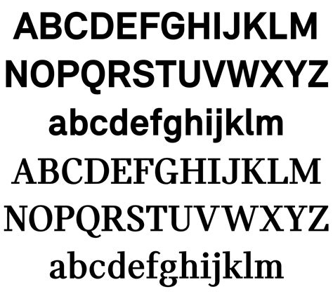 Mini Serif And Sans Serif Font List Entries Typographyguru