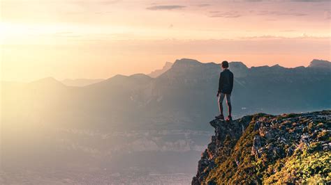 Man Loneliness Alone Mountains Solitude 4k Hd Wallpaper