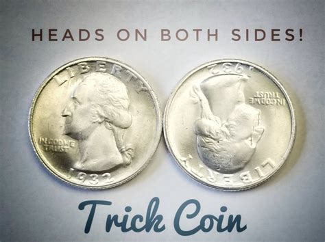 Two Sided Trick Coin 1932 Quarter Two Face Coin Double Headed Coin