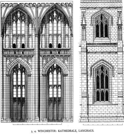 Medieval Winchester Cathedral Plans And Drawings