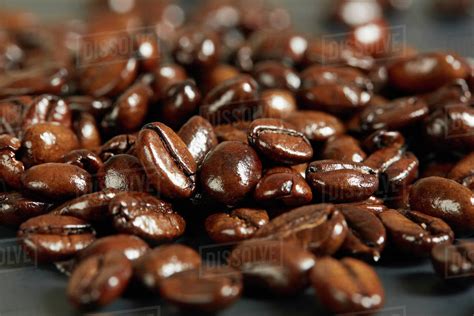 Close Up Of Roasted Coffee Beans Stock Photo Dissolve