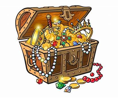 Treasure Pirate Clipart Chest Gold Treasurechest Illustration