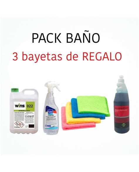 Pack Baño Con Detergente Desincrustante Y Bayetas Felix