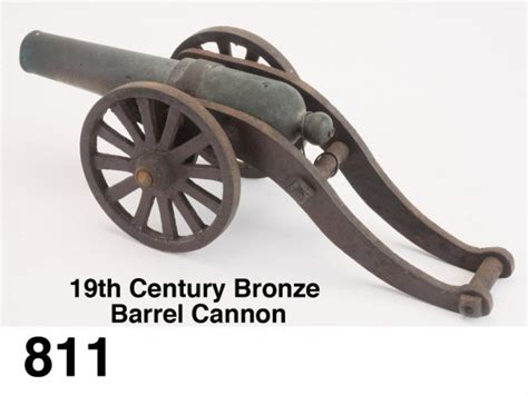19th Century Bronze Barrel Cannon Lot 811
