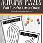 Fall Maze Worksheet For Kids