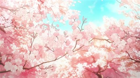 Aesthetic Cherry Tree Anime Background