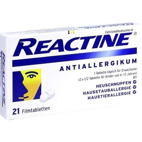REACTINE Filmtabletten 21 St - Tabletten & Kapseln - Allergie ...