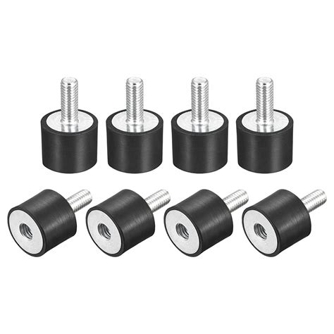 Uxcell Rubber Mounts 8pcs M8 Malefemale Vibration Isolator Shock