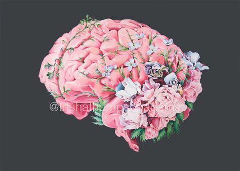 Floral Anatomy Brain Art Print — Trisha Thompson Adams