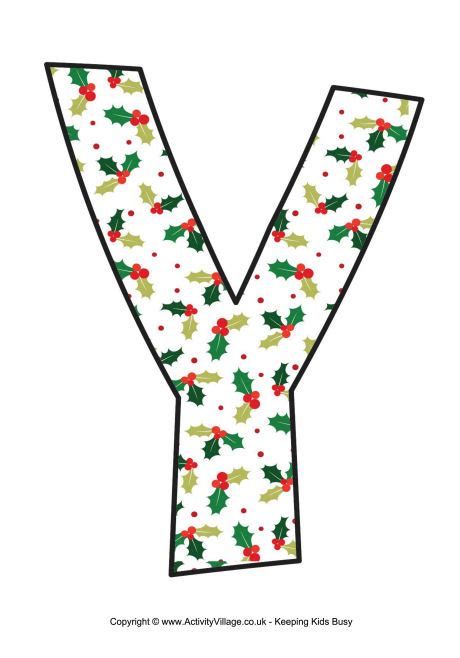 Traditional Christmas Letter Printable Y