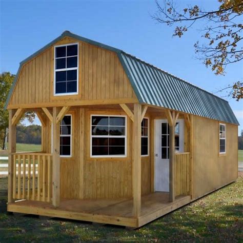 Derksen 12 X 32 Treated Wood Deluxe Lofted Barn Cabin Lofted Barn