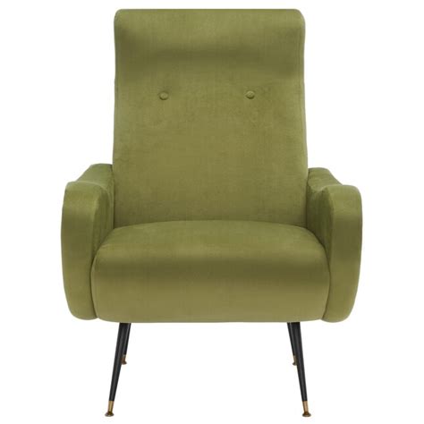 Safavieh Elicia Midcentury Hunter Green Accent Chair At