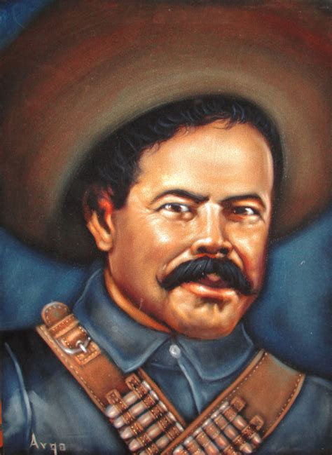 Pancho Villa Mexican Revolution Original Oil Painting On Black Velvet