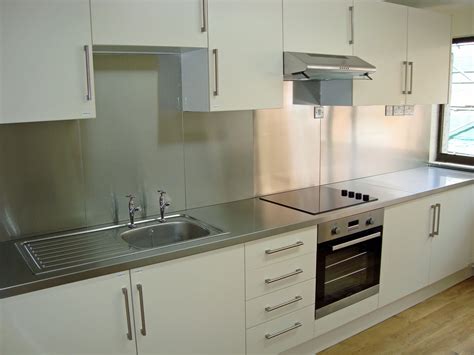 Stainless steel worktop and splashbacks | Kitchen worktop ...