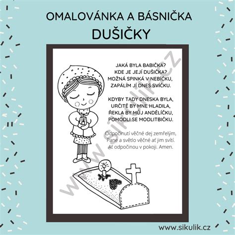 OmalovÁnka A BÁsniČka DuŠiČky Občanská Výchova Učiteléučitelůmcz