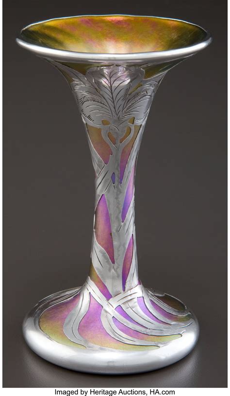 Quezal Glass Vase 1900 Art Glass Vase Antique Glass Vintage Art Glass