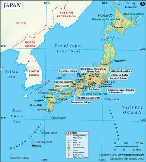 This map is a portion of a larger world map created by the central intelligence agency using robinson projection. Map of Japan | Japan | Pinterest | Archipelago