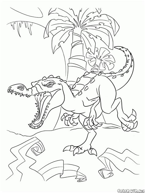 coloring page ice age dawn   dinosaurs